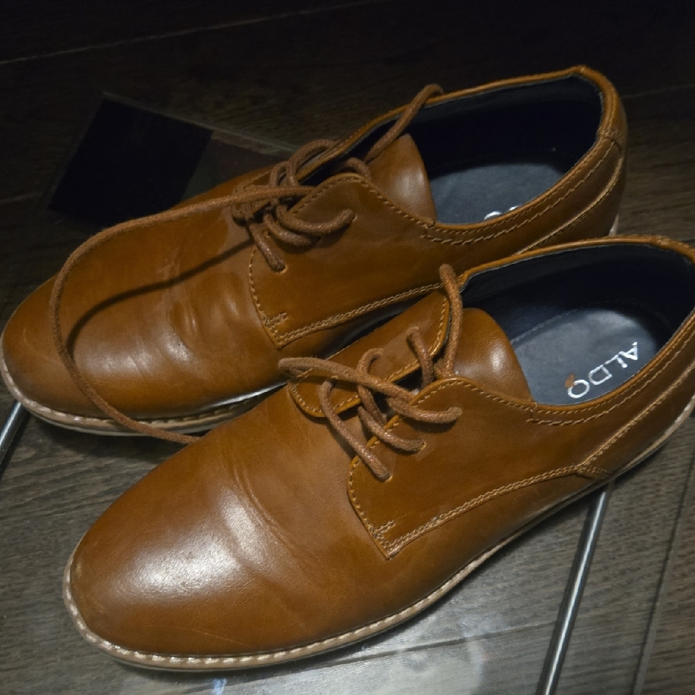 Aldo Men's Tan Leather Oxfords